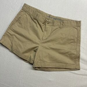 Gap Shorts Womens 12  Tan‎ Beige Khaki Chino Low Rise Stretch Casual Preppy